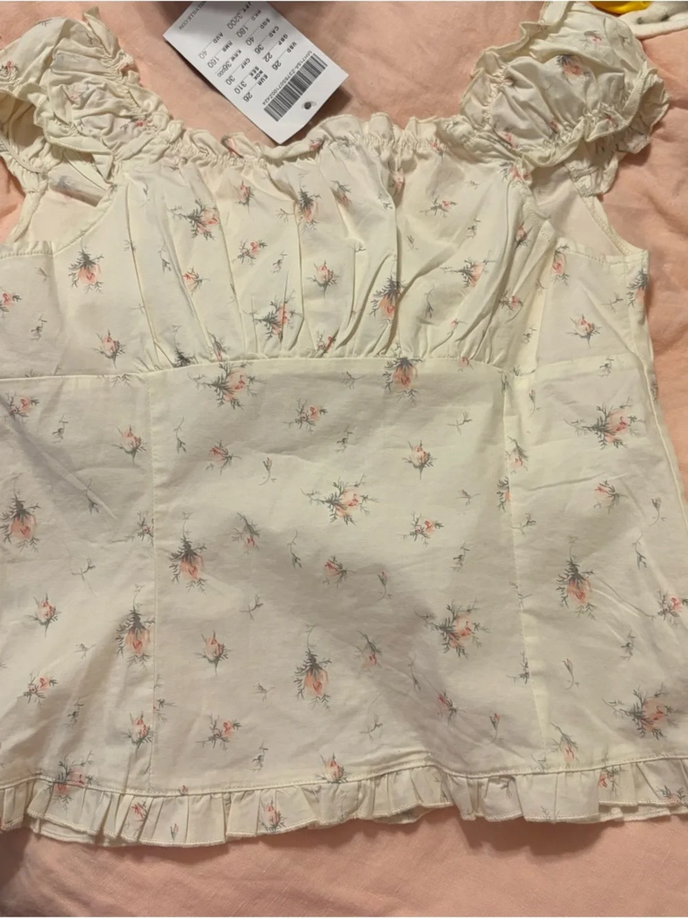 Floral Ruffle Button-Front Top - Picture 2 of 2